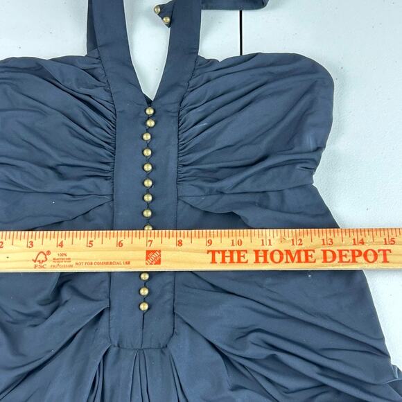 Diane von Furstenberg Black Halter Stretch Jersey Knit 6 Jumpsuit MSRP $398 - Picture 8 of 10